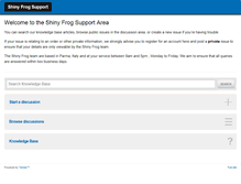 Tablet Screenshot of help.shinyfrog.net